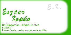 eszter kopko business card